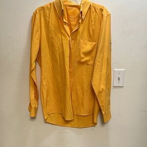 Yellow Striped Button-Up Shirt